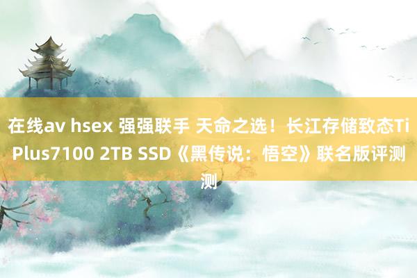 在线av hsex 强强联手 天命之选！长江存储致态TiPlus7100 2TB SSD《黑传说：悟空》联名版评测