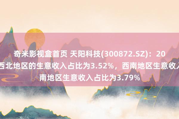 奇米影视盒首页 天阳科技(300872.SZ)：2023年，公司在西北地区的生意收入占比为3.52%，西南地区生意收入占比为3.79%