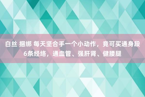 白丝 捆绑 每天坚合手一个小动作，竟可买通身段6条经络，通血管、强肝肾、健腰腿