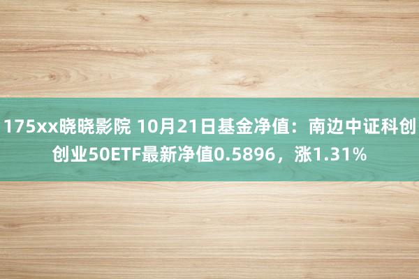 175xx晓晓影院 10月21日基金净值：南边中证科创创业50ETF最新净值0.5896，涨1.31%