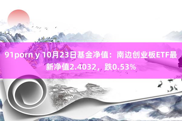 91porn y 10月23日基金净值：南边创业板ETF最新净值2.4032，跌0.53%