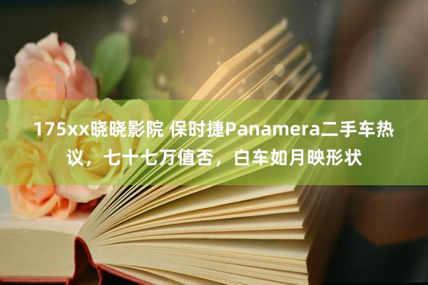 175xx晓晓影院 保时捷Panamera二手车热议，七十七万值否，白车如月映形状