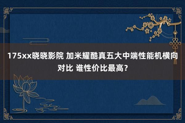 175xx晓晓影院 加米耀酷真五大中端性能机横向对比 谁性价比最高？