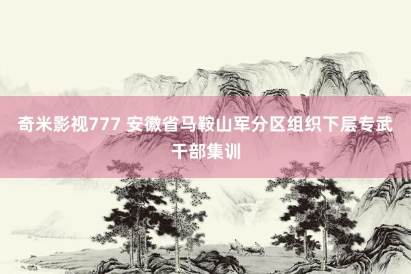 奇米影视777 安徽省马鞍山军分区组织下层专武干部集训