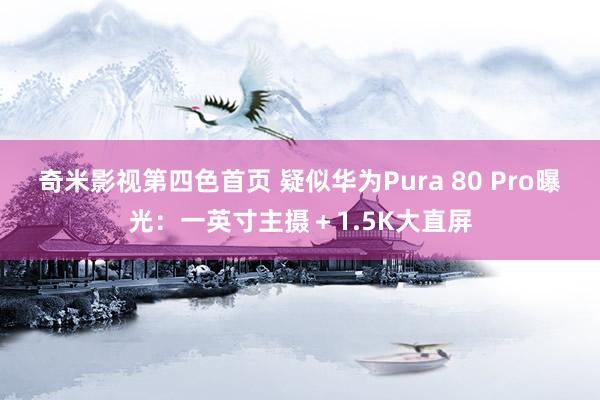 奇米影视第四色首页 疑似华为Pura 80 Pro曝光：一英寸主摄＋1.5K大直屏