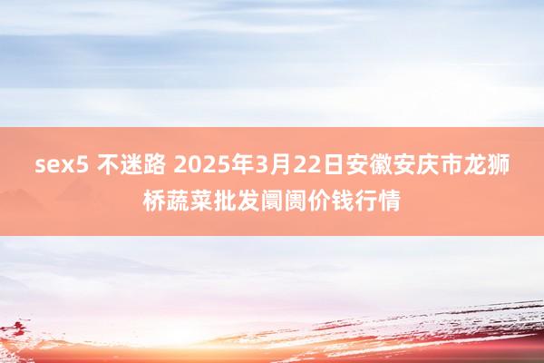 sex5 不迷路 2025年3月22日安徽安庆市龙狮桥蔬菜批发阛阓价钱行情